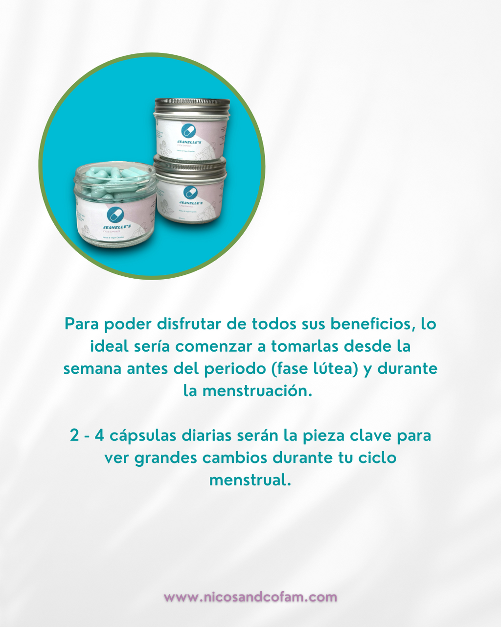 Jeanelle’s Cycle Caps (Dolores Menstruales)