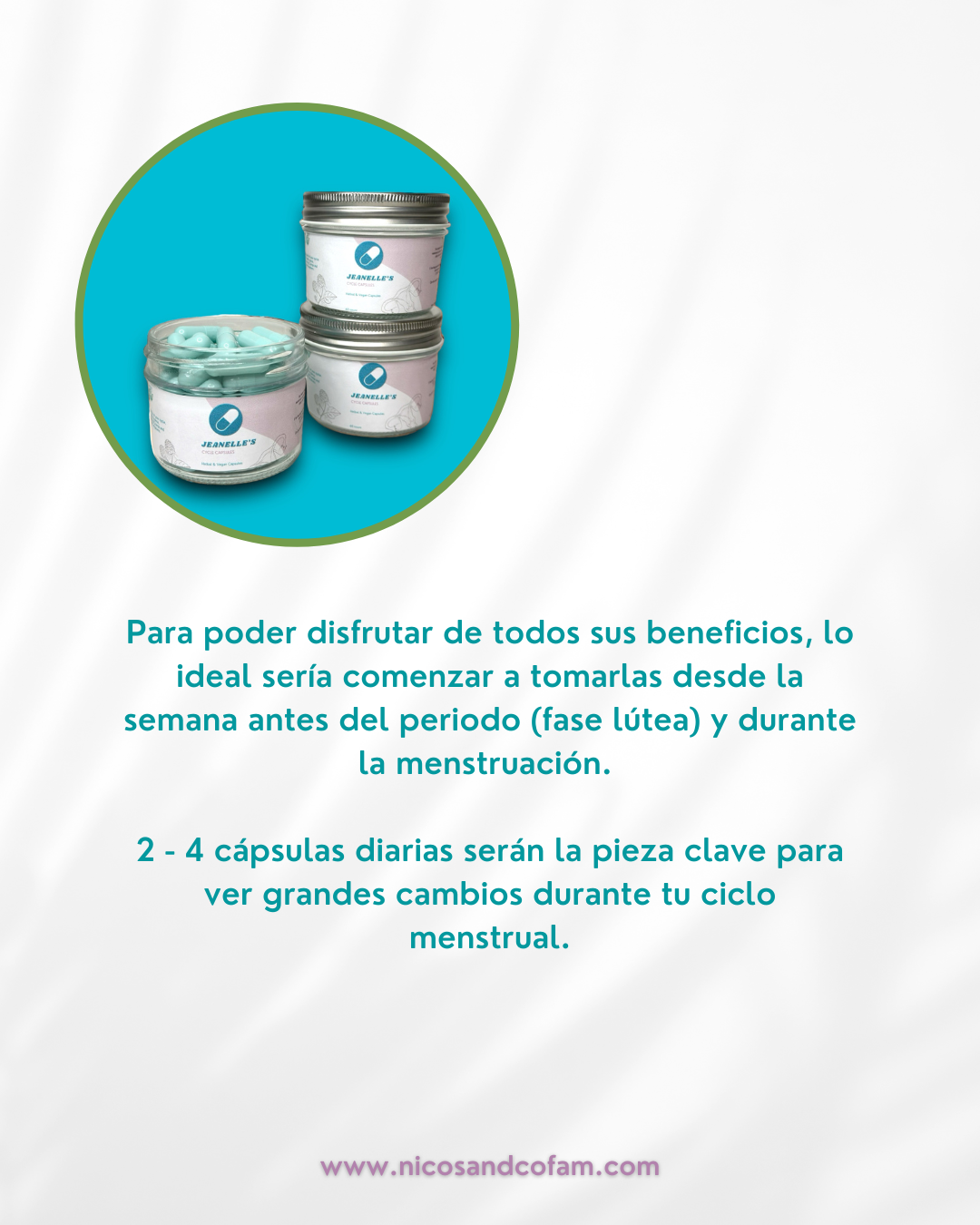Jeanelle’s Cycle Caps (Dolores Menstruales)