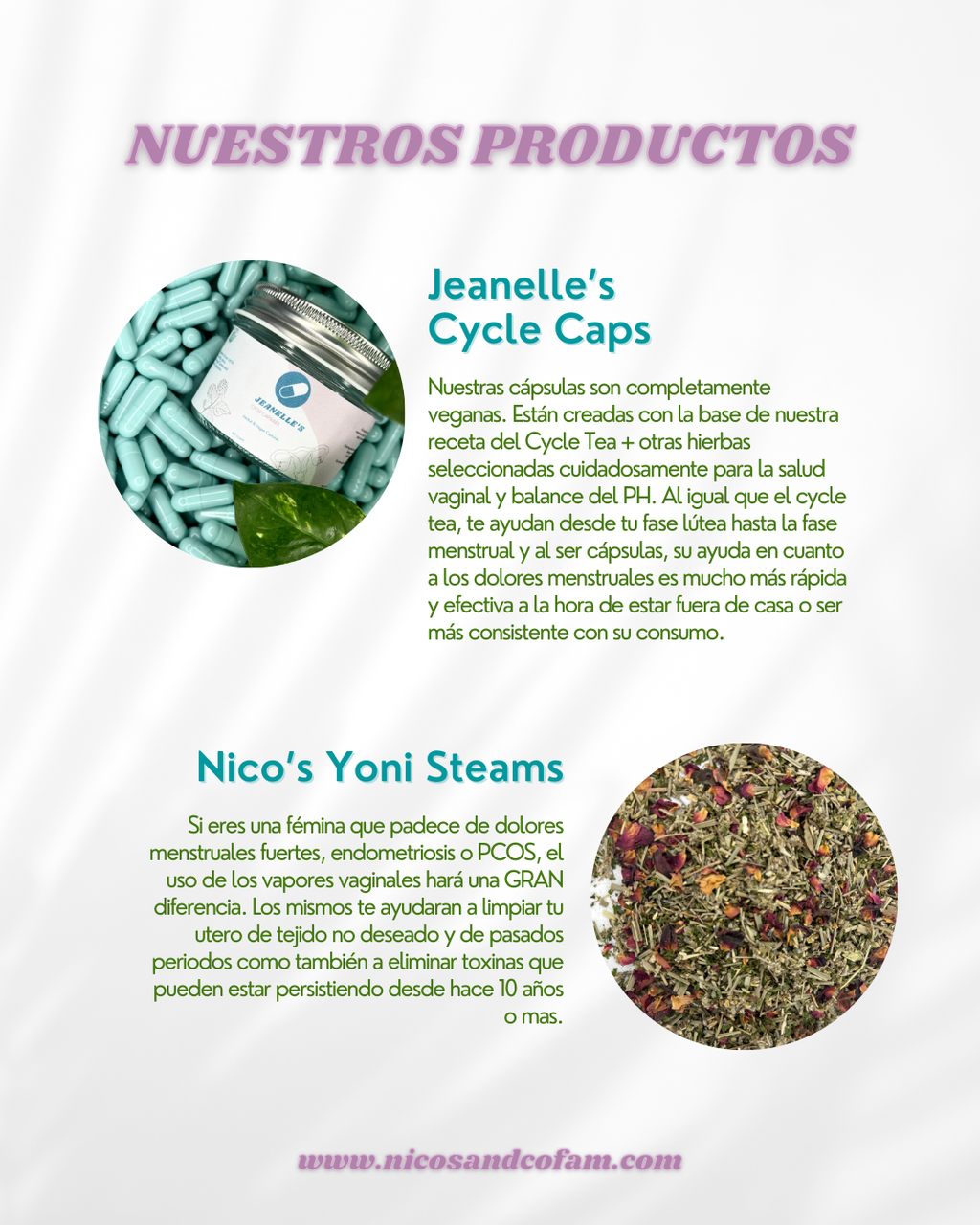 Jeanelle’s Cycle Caps (Dolores Menstruales)